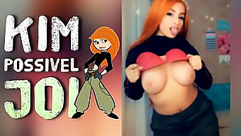 Cosplay-pigen Kim Possible guider dig gennem en hardcore onani-instruktionssession med store bryster og stor røv