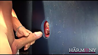 Gloryhole anal play for fetishistic threesome